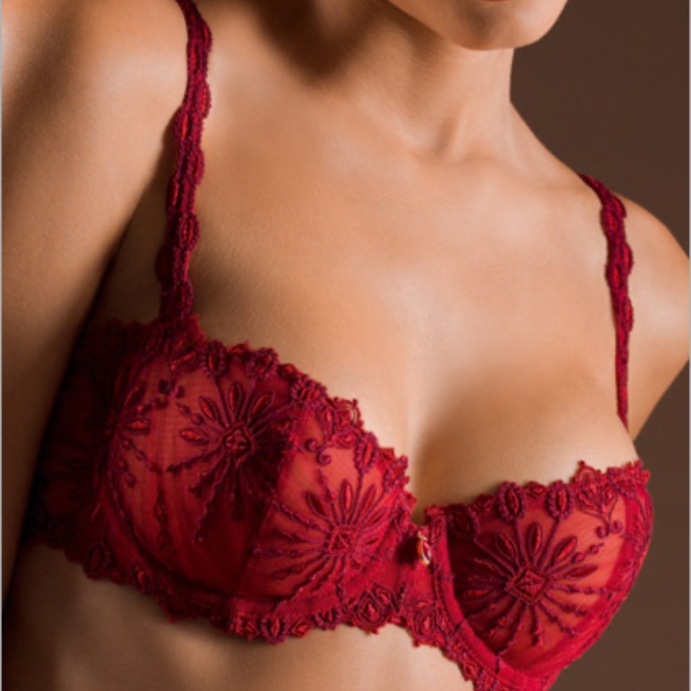 Chantelle demi bra with matching tanga panty